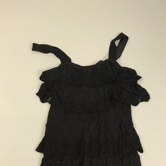 White House Black Market Womens Blouse Black Sleeveless Layered Tank Top S Small - Picture 3 of 12